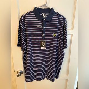 FootJoy Stripe Polo - Navy (L)